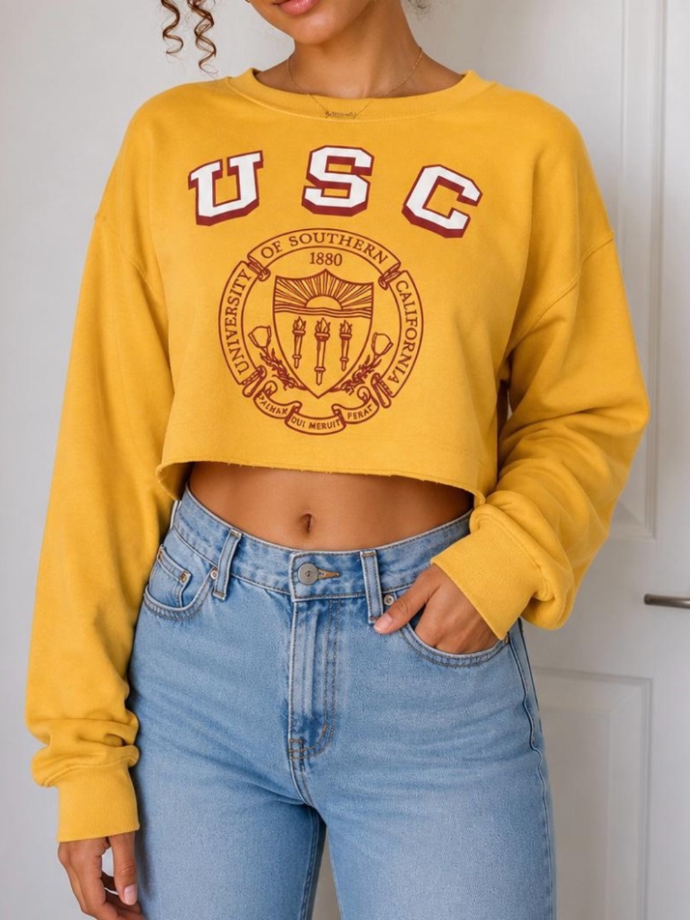 USC Trojans cropped sweatshirt medium new with tags
